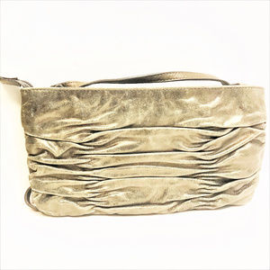 Michael Kors GOLD Leather Clutch Purse